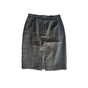 Woolmark Jones New York Skirt Size 6 Green 100% Wool Pencil Skirt Knee Length